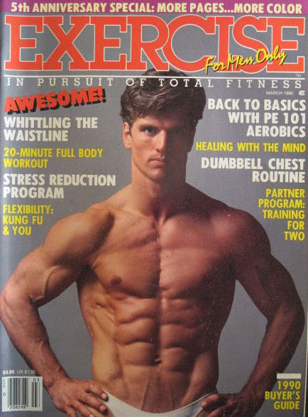 Exercise for Men Only March 1990 magazine back issue Exercise for Men Only magizine back copy 
