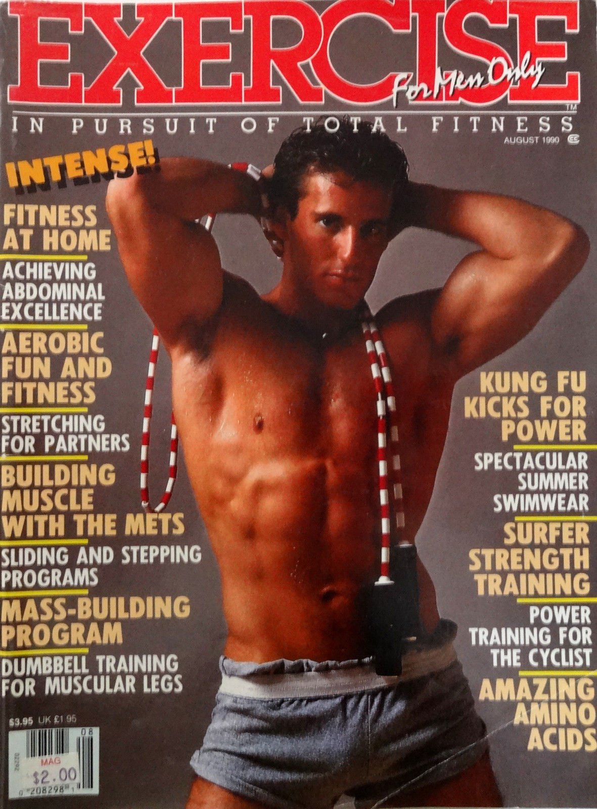Exercise for Men Only August 1990 magazine back issue Exercise for Men Only magizine back copy 