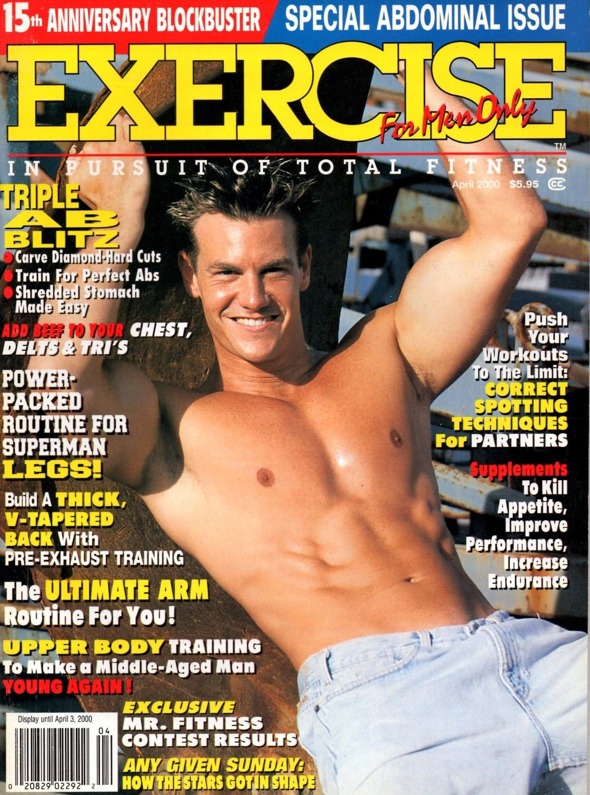 Exercise for Men Only April 2000 magazine back issue Exercise for Men Only magizine back copy 