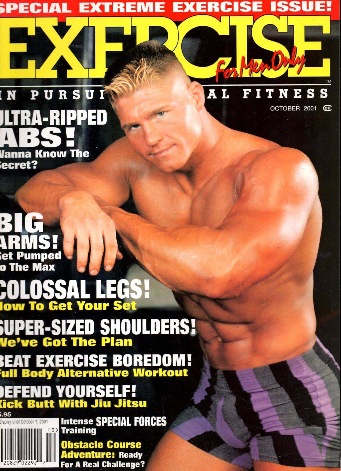 Exercise for Men Only October 2001 magazine back issue Exercise for Men Only magizine back copy 