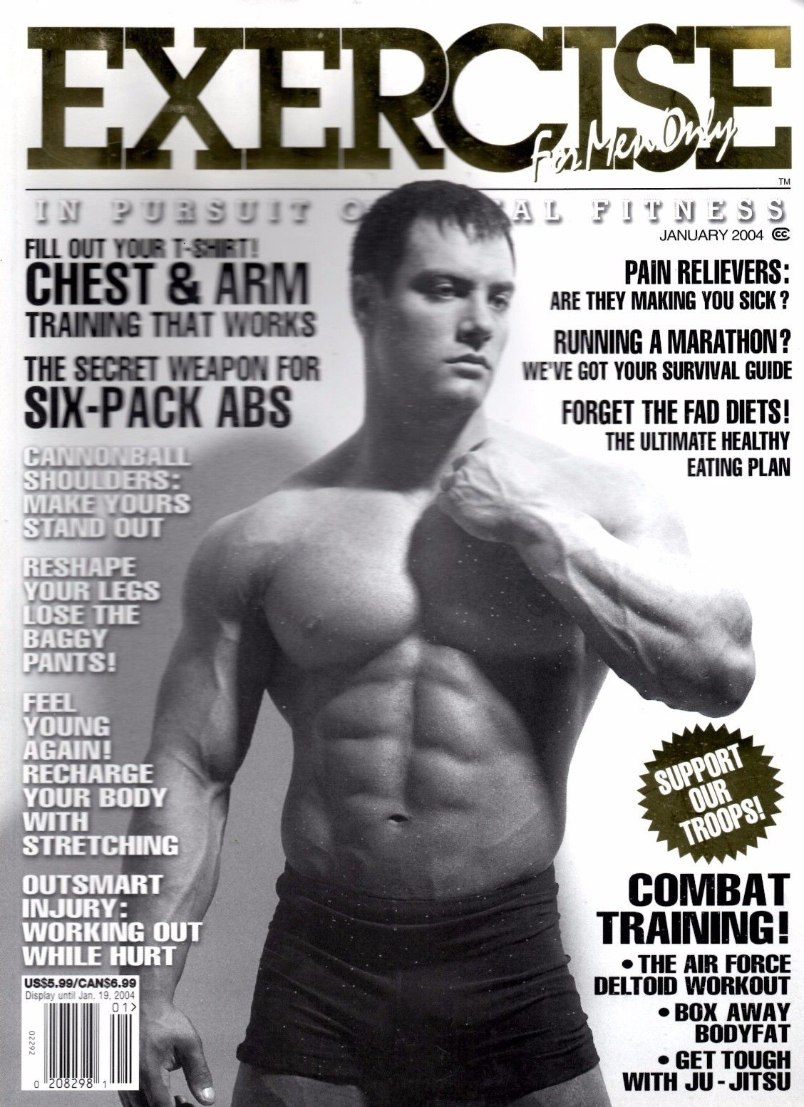 Exercise for Men Only January 2004 magazine back issue Exercise for Men Only magizine back copy 