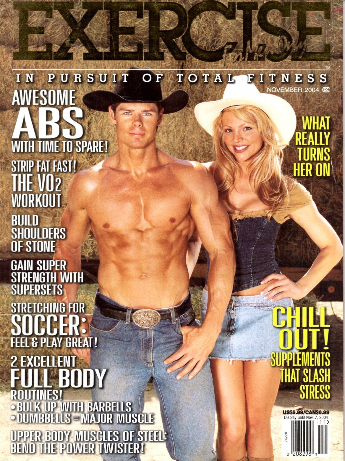 Exercise for Men Only November 2004 magazine back issue Exercise for Men Only magizine back copy 