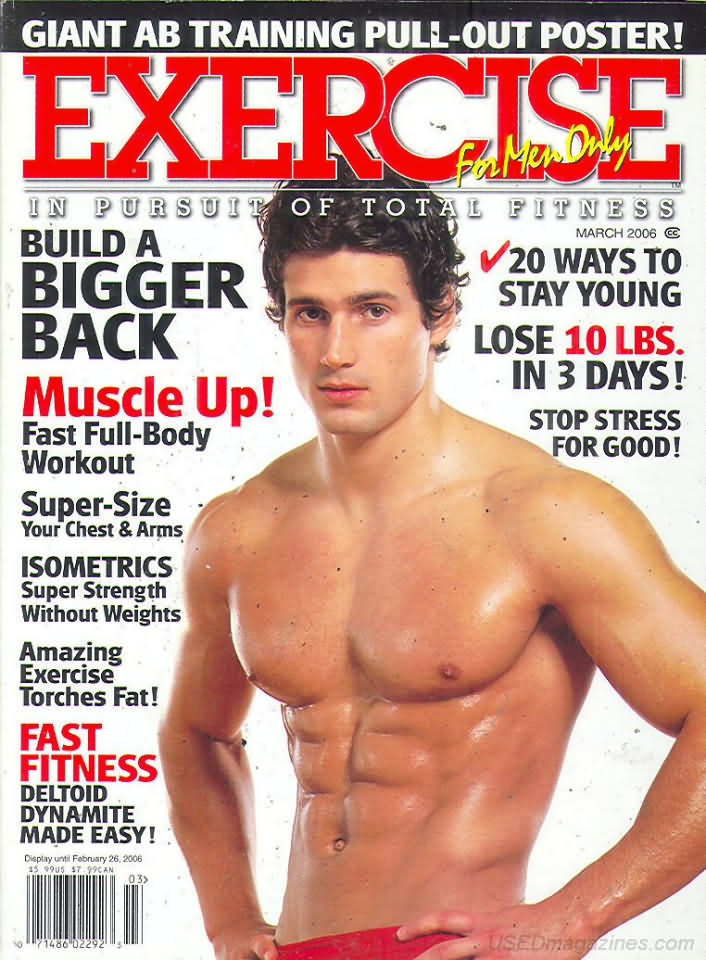 Exercise for Men Only March 2006 magazine back issue Exercise for Men Only magizine back copy 