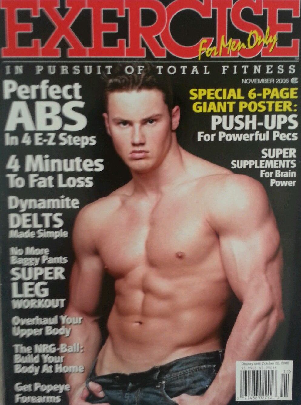 Exercise for Men Only November 2006 magazine back issue Exercise for Men Only magizine back copy 
