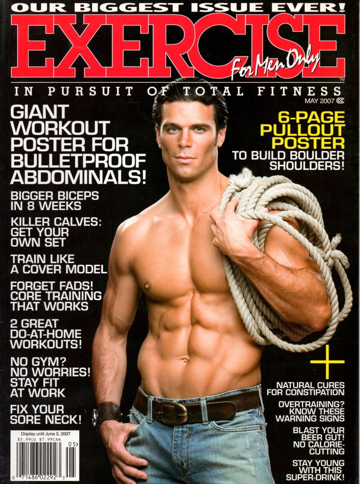 Exercise for Men Only May 2007 magazine back issue Exercise for Men Only magizine back copy 