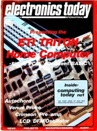 Electronics Today November 1978 magazine back issue cover image