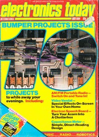 Electronics Today November 1984 magazine back issue cover image