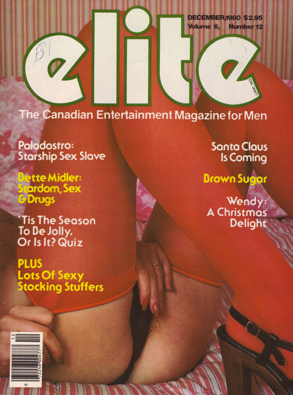 Elite December 1980 magazine back issue Elite magizine back copy elite 1980s porn magazine back issues canadian entertainment mag for men sex slaves hot erotic xmas