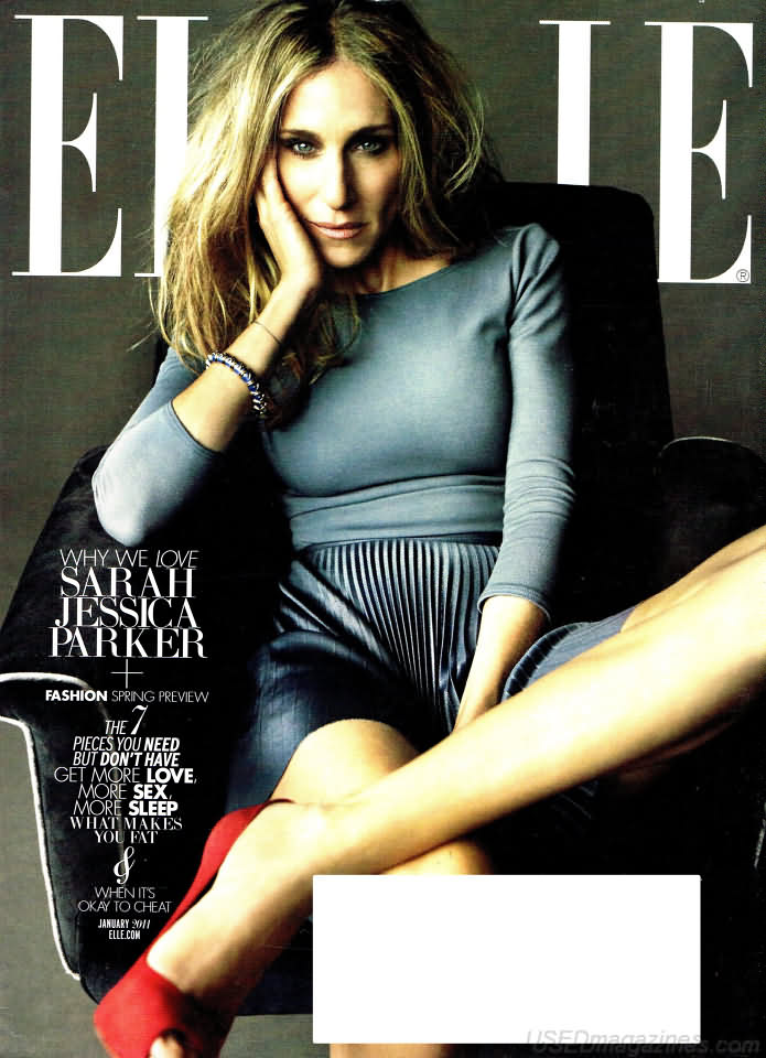 Elle January 2011 magazine back issue Elle magizine back copy 