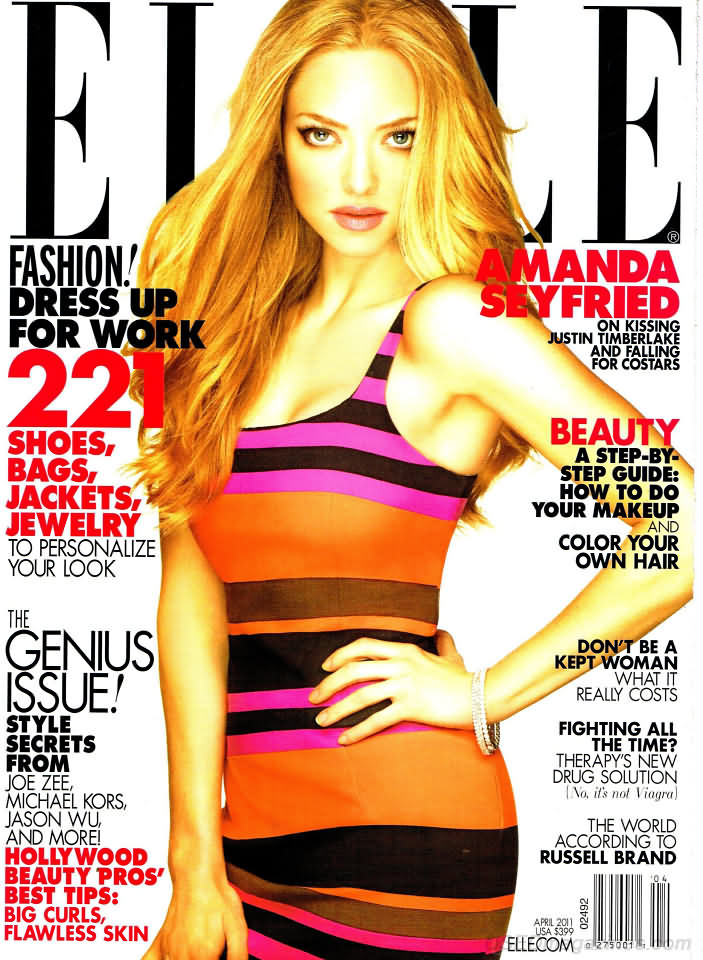 Elle April 2011 magazine back issue Elle magizine back copy 