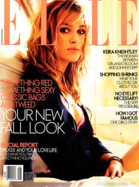 Keira Knightley magazine cover appearance Elle August 2003