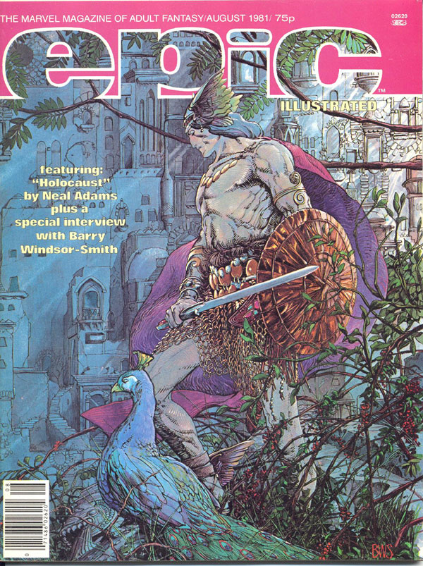 Epic August 1981 magazine back issue Epic Illustrated magizine back copy 