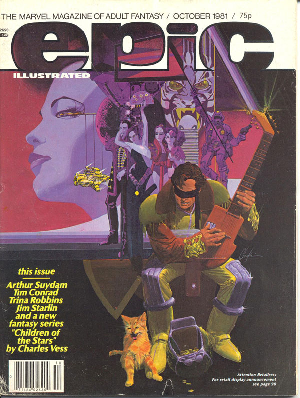 Epic October 1981 magazine back issue Epic Illustrated magizine back copy 