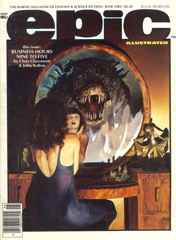 Epic June 1983 magazine back issue Epic Illustrated magizine back copy 