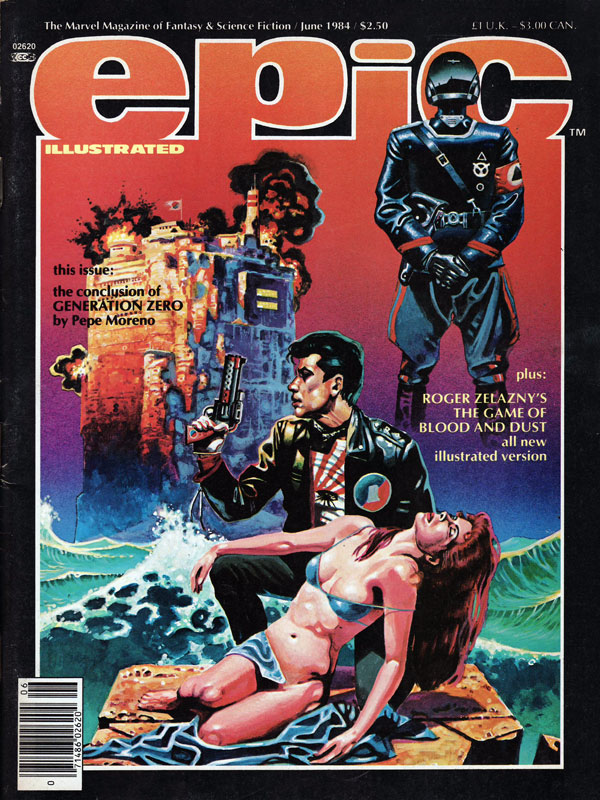 Epic Illustrated June 1984 magazine back issue Epic Illustrated magizine back copy epic magazine illustrated, science-fiction and fantasy, marvel mags, adult comic book art,   artists