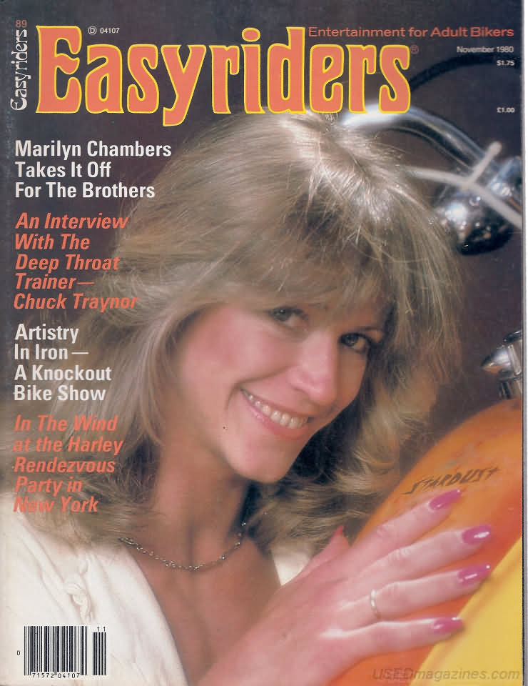Easyriders November 1980 magazine back issue Easyriders magizine back copy Easyriders November 1980 Adult Motorcycle Magazine Back Issue Published by Paisano Publications Since 1970. Marilyn Chambers Takes It Off For The Brothers.