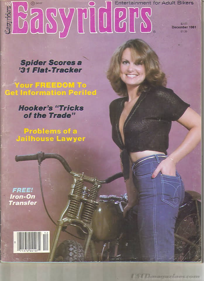 Easyriders December 1981 magazine back issue Easyriders magizine back copy Easyriders December 1981 Adult Motorcycle Magazine Back Issue Published by Paisano Publications Since 1970. spider Scores A 31 Flat-Tracker.