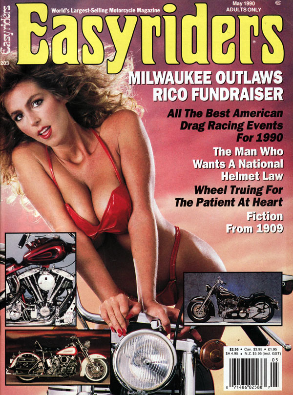 Easy Riders # 203 - May 1990 magazine back issue Easyriders magizine back copy easyriders may 1990, adults only, world's largest-selling motorcycle magazine, hot nude biker girls