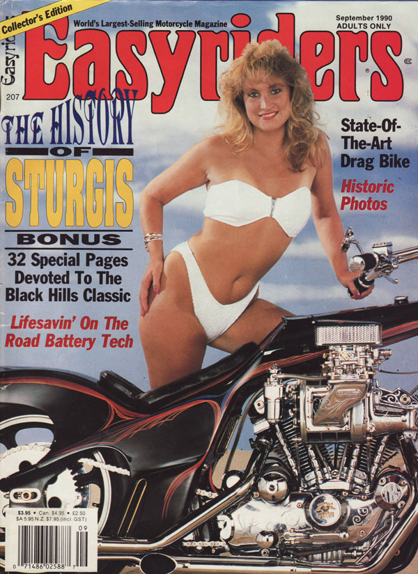Easyriders # 207 - September 1990 magazine back issue Easyriders magizine back copy easy riders ragmag back issue collectors copy state of the art drag bike motorcycle heaven history s