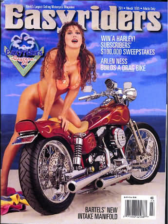 Easyriders March 1995 magazine back issue Easyriders magizine back copy Easyriders March 1995 Adult Motorcycle Magazine Back Issue Published by Paisano Publications Since 1970. Win A Harley! Subsribers $100,000 Sweepstakes.