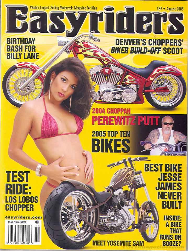 Easyriders August 2005 magazine back issue Easyriders magizine back copy Easyriders August 2005 Adult Motorcycle Magazine Back Issue Published by Paisano Publications Since 1970. Denver's Choppers Biker Build-Off Scoot.