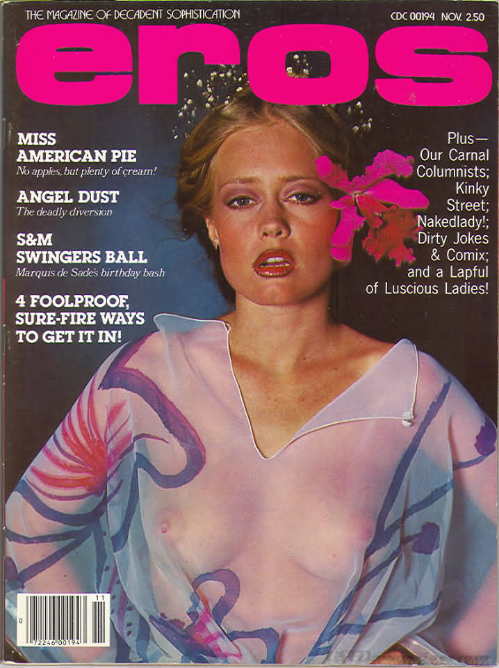 Eros November 1978 magazine back issue Eros magizine back copy Eros November 1978 Erotic Adult Magazine Back Issue Published in the USA. Miss American Pie No Apples, But Plenty Of Cream!.