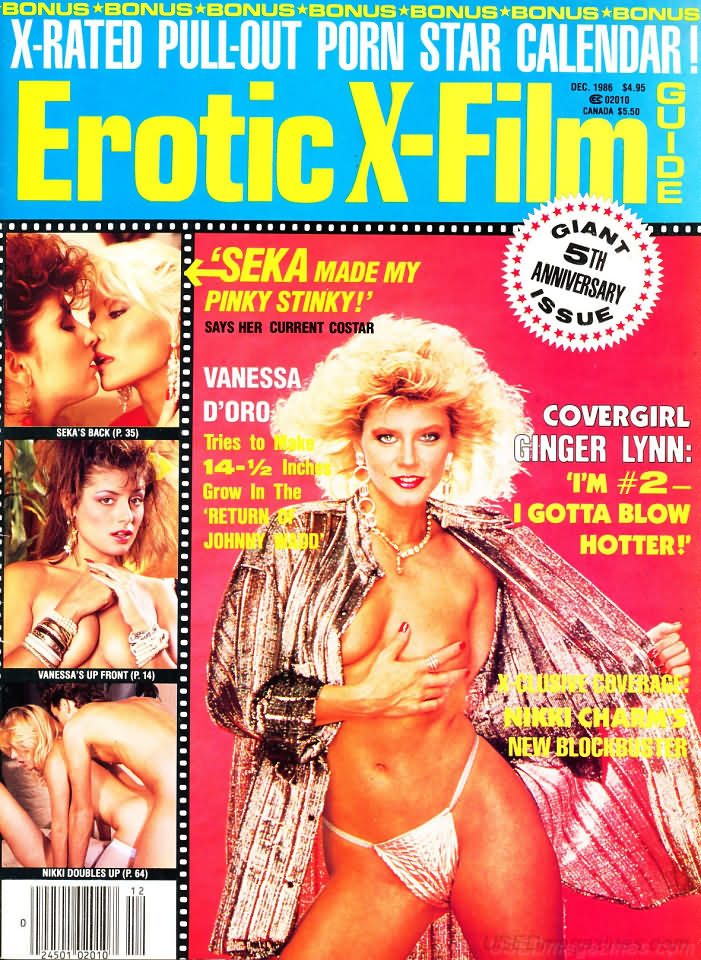 Erotic X-Film Guide December 1986 magazine back issue Erotic X-Film Guide magizine back copy 
