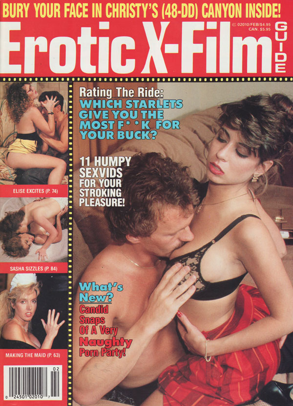 Erotic X-Film Guide February 1990 magazine back issue Erotic X-Film Guide magizine back copy erotic x film guide back issues hot steamy porno movie reviews and previewd xxx pornstar flick still