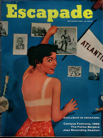 Escapade September 1956 magazine back issue Escapade magizine back copy 
