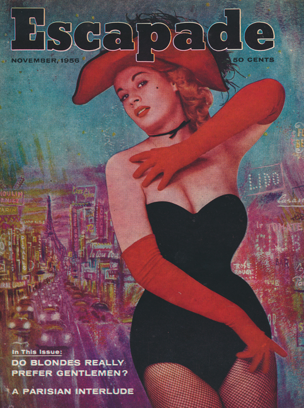 Escapade November 1956 magazine back issue Escapade magizine back copy 