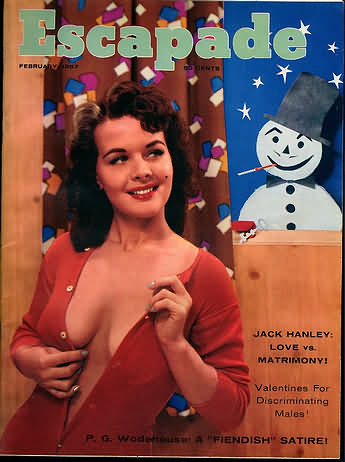 Escapade February 1957 magazine back issue Escapade magizine back copy 