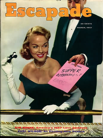 Escapade March 1957 magazine back issue Escapade magizine back copy 