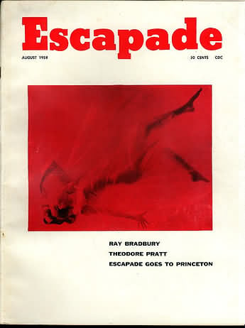 Escapade August 1958 magazine back issue Escapade magizine back copy 
