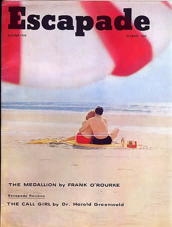 Escapade October 1958 magazine back issue Escapade magizine back copy 