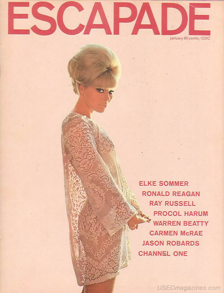 Escapade January 1968 magazine back issue Escapade magizine back copy 
