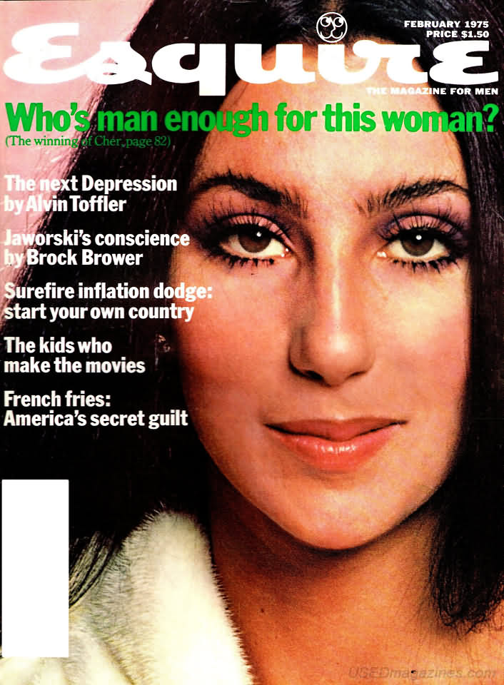 Esquire February 1975 magazine back issue Esquire magizine back copy Esquire February 1975 Men's Lifestyle Magazine Back Issue Published by Hearst Communications. The Next  Depression By Alvin Toffler.