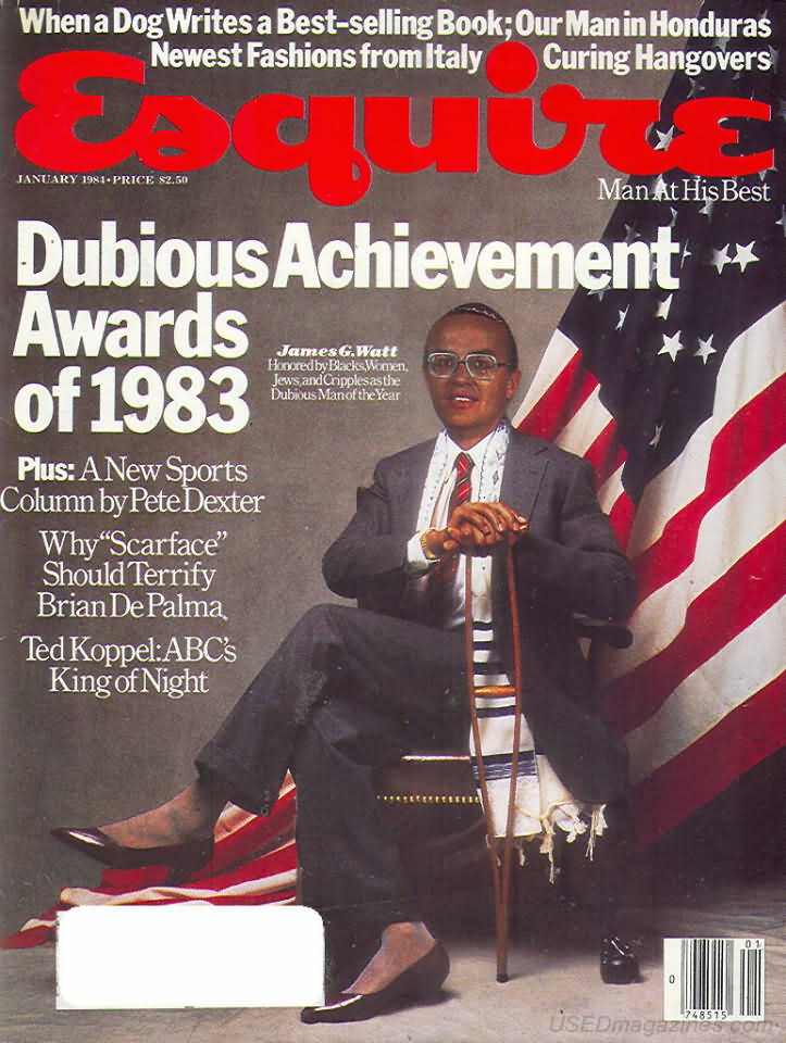Esquire January 1984 magazine back issue Esquire magizine back copy Esquire January 1984 Men's Lifestyle Magazine Back Issue Published by Hearst Communications. Dubious Achievement Awards Of 1983.