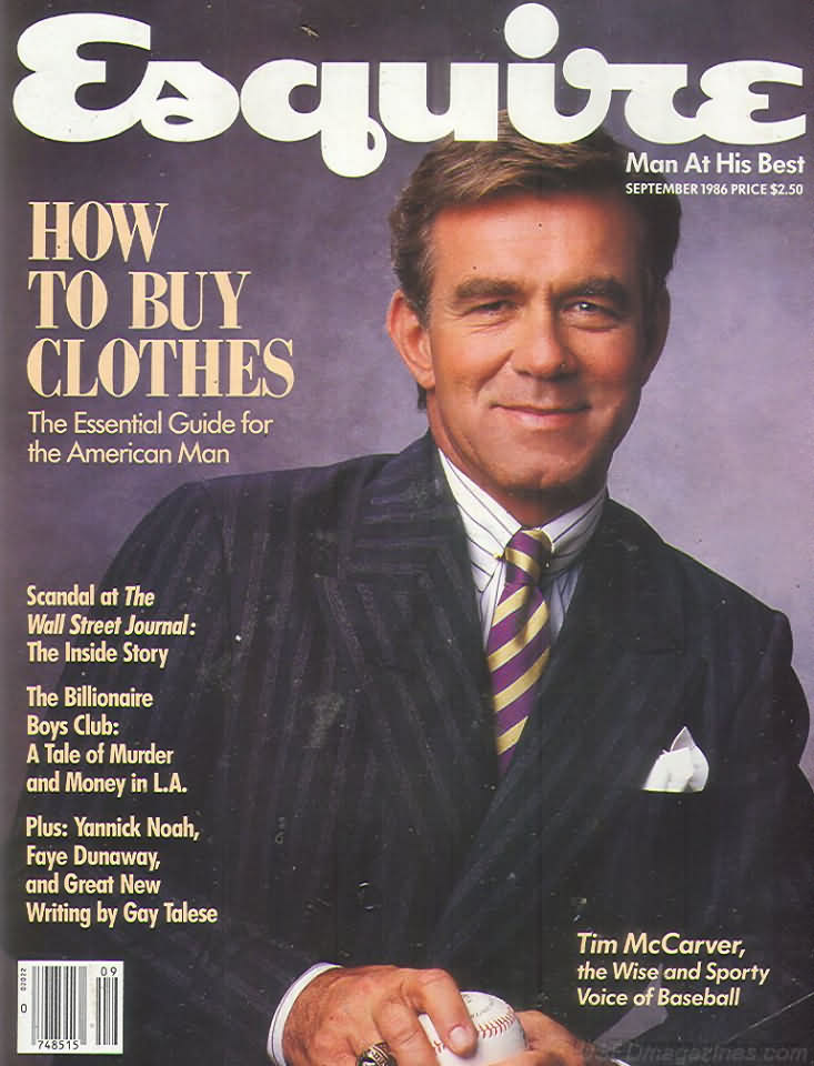 Esquire September 1986 magazine back issue Esquire magizine back copy Esquire September 1986 Men's Lifestyle Magazine Back Issue Published by Hearst Communications. How To Buy Clothes The Essential Guide For The American Man.