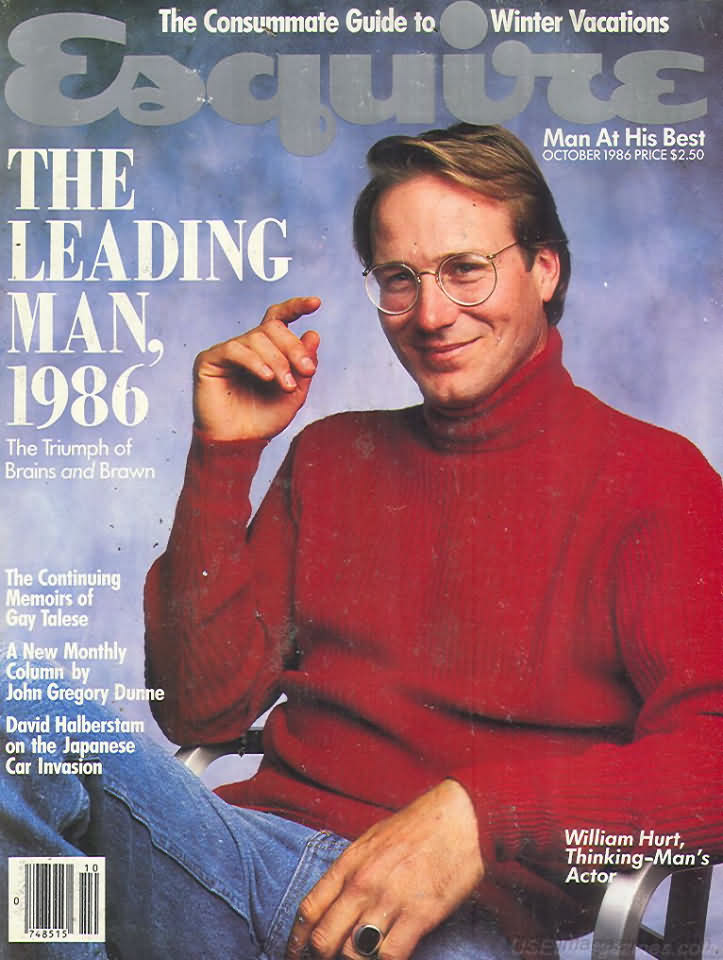 Esquire October 1986 magazine back issue Esquire magizine back copy Esquire October 1986 Men's Lifestyle Magazine Back Issue Published by Hearst Communications. The Leading Man, 1986 The Triumph Of Brains And Brawn.