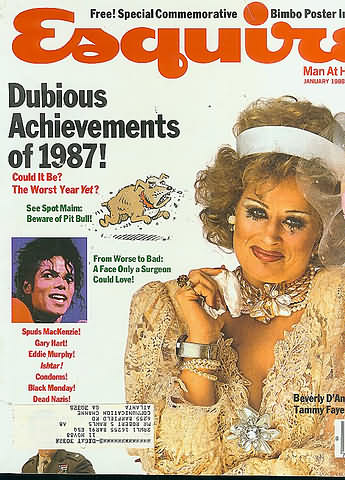 Esquire January 1988 magazine back issue Esquire magizine back copy Esquire January 1988 Men's Lifestyle Magazine Back Issue Published by Hearst Communications. Dubious Achievements Of 1987! Could It Be? The Worst Year Yet?.