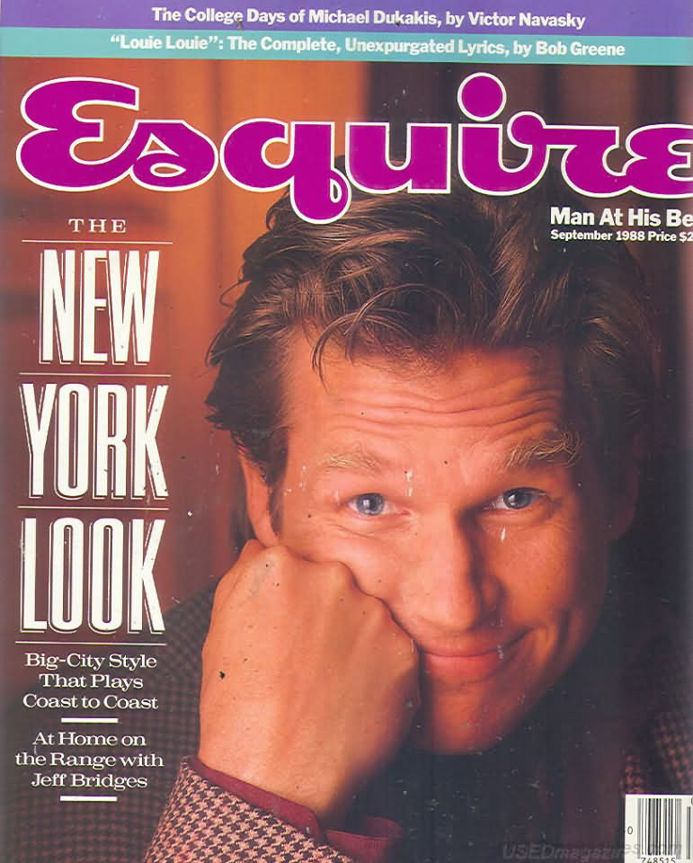 Esquire September 1988 magazine back issue Esquire magizine back copy Esquire September 1988 Men's Lifestyle Magazine Back Issue Published by Hearst Communications. The College Days Of Michael Dukakis, By Victor Navasky.