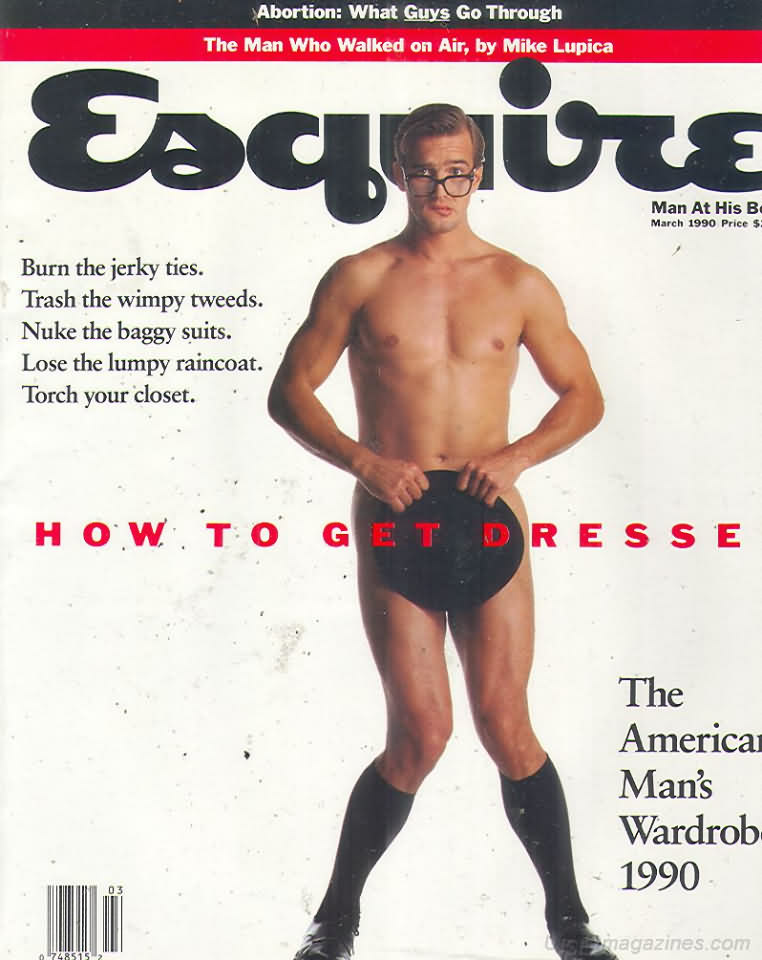 Esquire March 1990 magazine back issue Esquire magizine back copy Esquire March 1990 Men's Lifestyle Magazine Back Issue Published by Hearst Communications. Abortion:: What Guys Go Through.