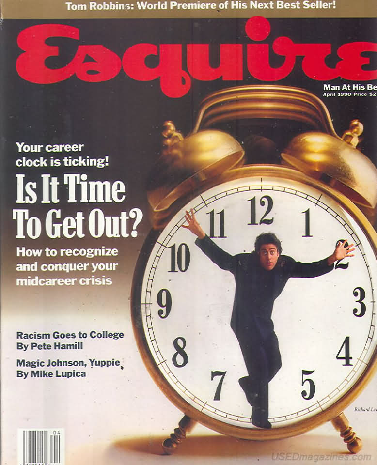 Esquire April 1990 magazine back issue Esquire magizine back copy Esquire April 1990 Men's Lifestyle Magazine Back Issue Published by Hearst Communications. Your Career Clock Is Ticking! Is It Time To Get Out?.