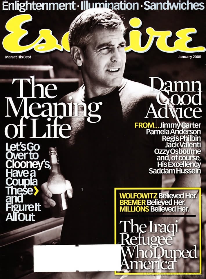 Esquire January 2005 magazine back issue Esquire magizine back copy Esquire January 2005 Men's Lifestyle Magazine Back Issue Published by Hearst Communications. The Meaning Of Life.