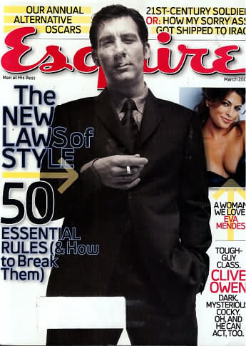 Esquire March 2005 magazine back issue Esquire magizine back copy Esquire March 2005 Men's Lifestyle Magazine Back Issue Published by Hearst Communications. Our Annual Alternative Oscars.