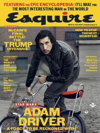 Adam Driver magazine cover appearance Esquire January/December 2018