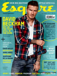 David Beckham magazine cover appearance Esquire UK September 2012