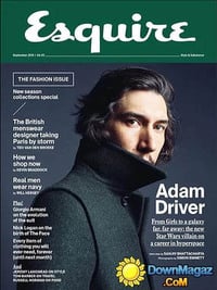 Adam Driver magazine cover appearance Esquire UK September 2015