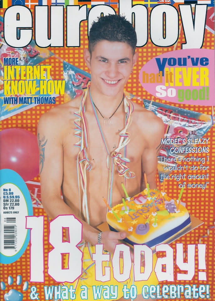 Euro Boy # 8 magazine back issue Euro Boy magizine back copy 
