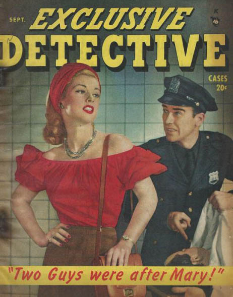 Exclusive Detective September 1948 magazine back issue Exclusive Detective magizine back copy 